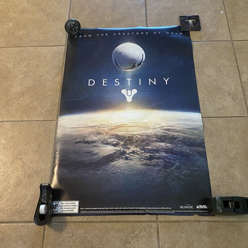 Destiny Rare Original Large Double Sided Promo Video game Poster 40x27 (2013)